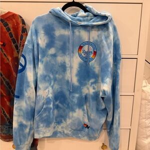 AVIATOR NATION X DODGERS COLLABORATION HOODIE | TIE DYE OVERSIZED UNISEX SIZING